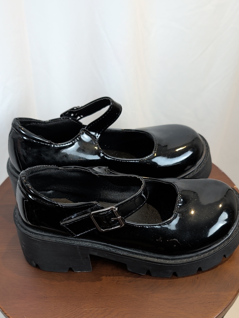 Patent Mary Jane Platform Shoes Black 35 - Picture 4 of 11